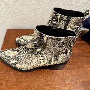 Blondo Snakeskin Pattern Ankle Boots